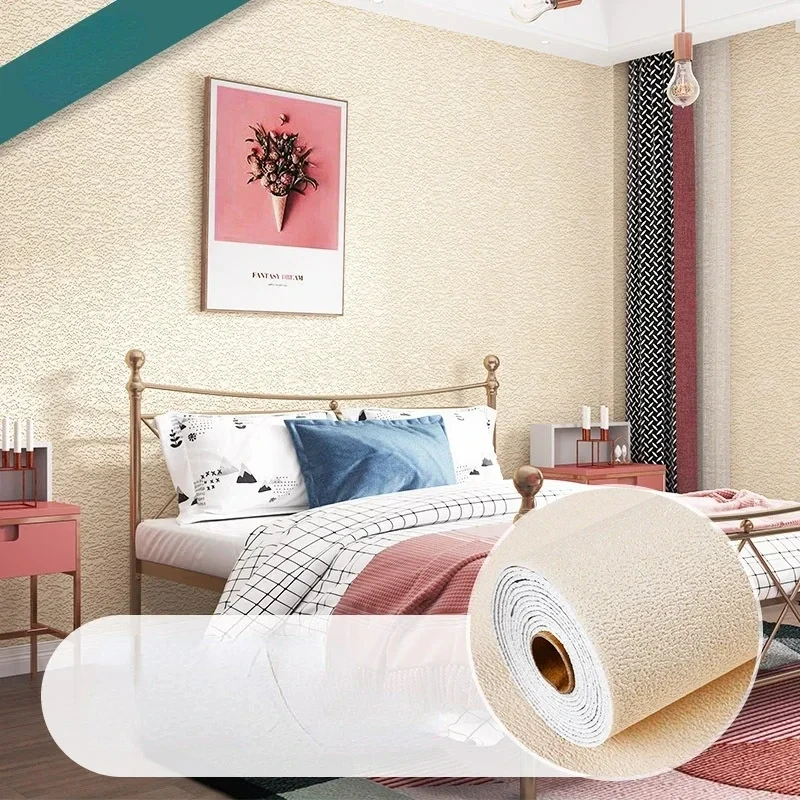 10m Self Adhesive 3D Wall Panel Wallpaper Foam Soundproof Waterproof 3D Wall Sticker New Design Bedroom Wallpaper Thickening image 3