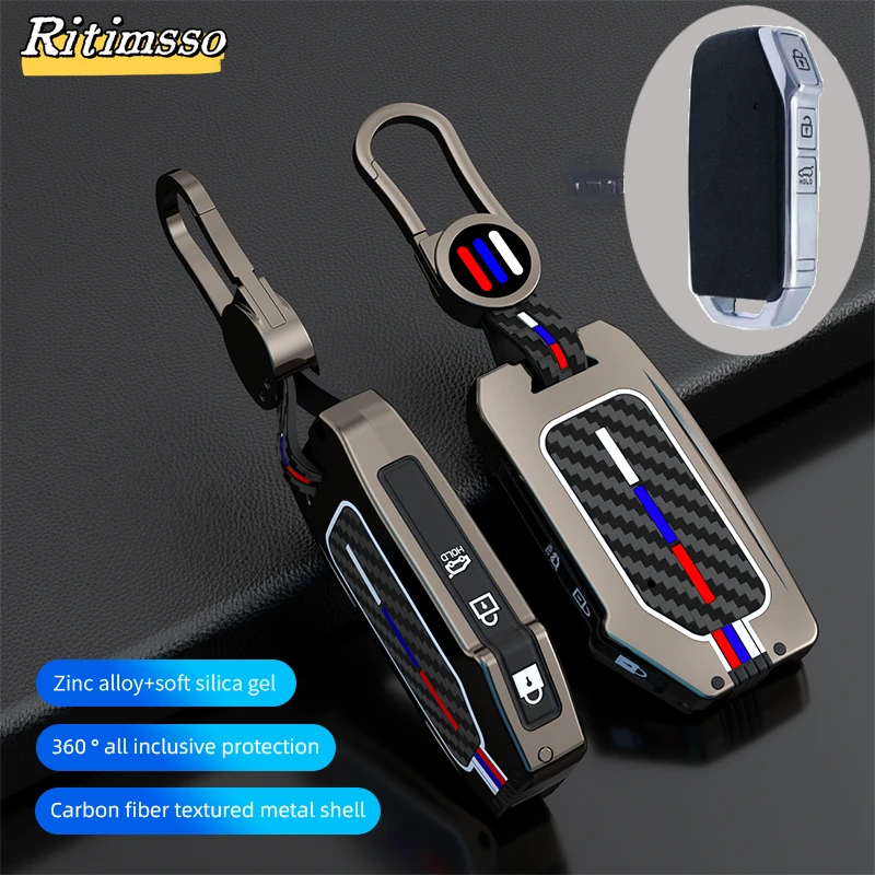 Zinc Alloy Car Key Case For Kia Sportage 2023 2024 Ray Sorento Soul Telluride Cerato 2020 K5 K8 2022 Remote Key Holder