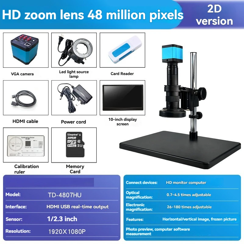 Optical High-definition Mobile Phone Repair CCD Camera Autofocus 2D Microscope Computer Measurement