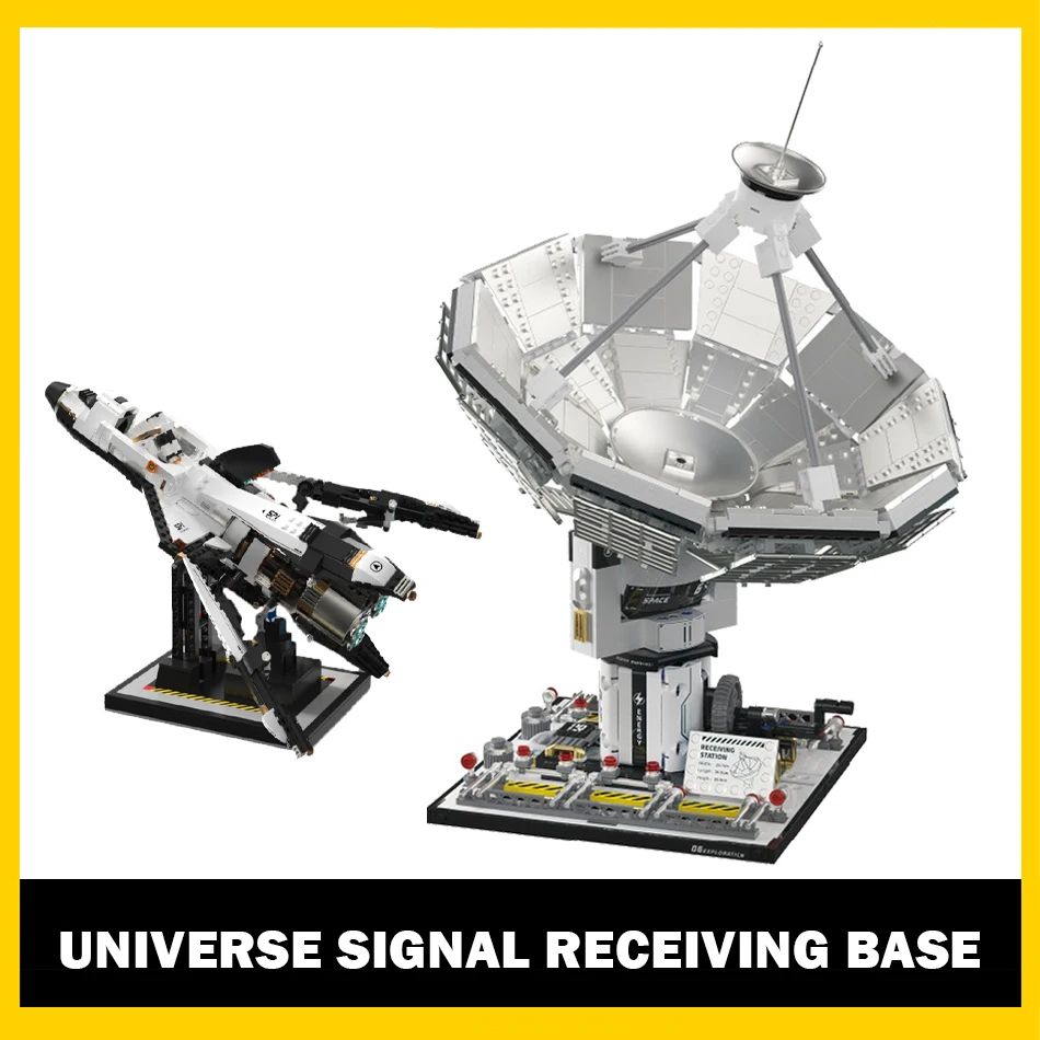 

MOC Universe Space Signal Receiving Base Satellite Dish Building Blocks Aerospace Spaceship Bricks Toys for Kids Birthday Gifts