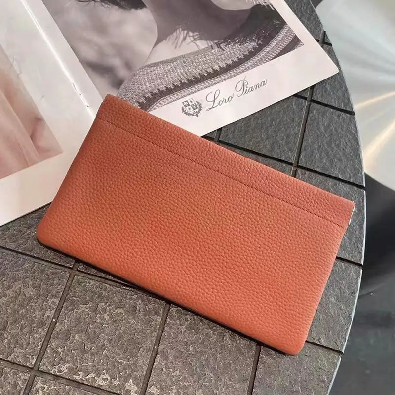 1/5pcs Portable PU Leather Wallet Automatic Closed Ultra-thin Coin Purse Large Capacity Phone Bag For Women Lady Girl Gift