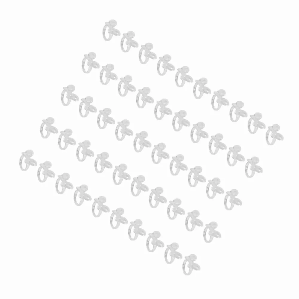 50pcs Transparent Gel Color Showing Ring Butterfly Color Display Nail Chart Ring Nail Display Ring Manicure Store
