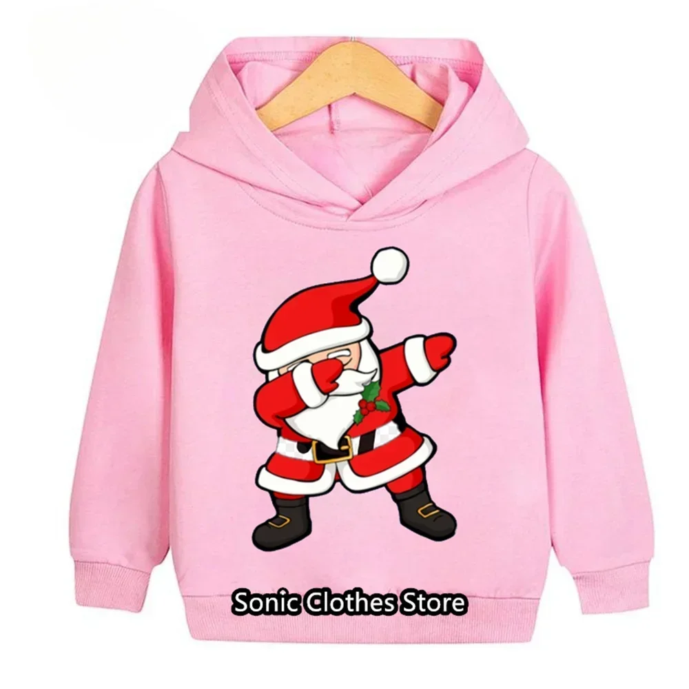 Kids Christmas New Kids Clothes Cartoon Disney Stitch Print Cute Birthday Party Costumes Girls Street Sports Hoodie Girls Tops