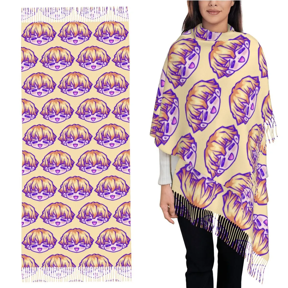 

Lightning Hunter Scarf Tassel Scarves Women Soft Warm Shawls and Wraps Long Fall Winter Shawl Wrap