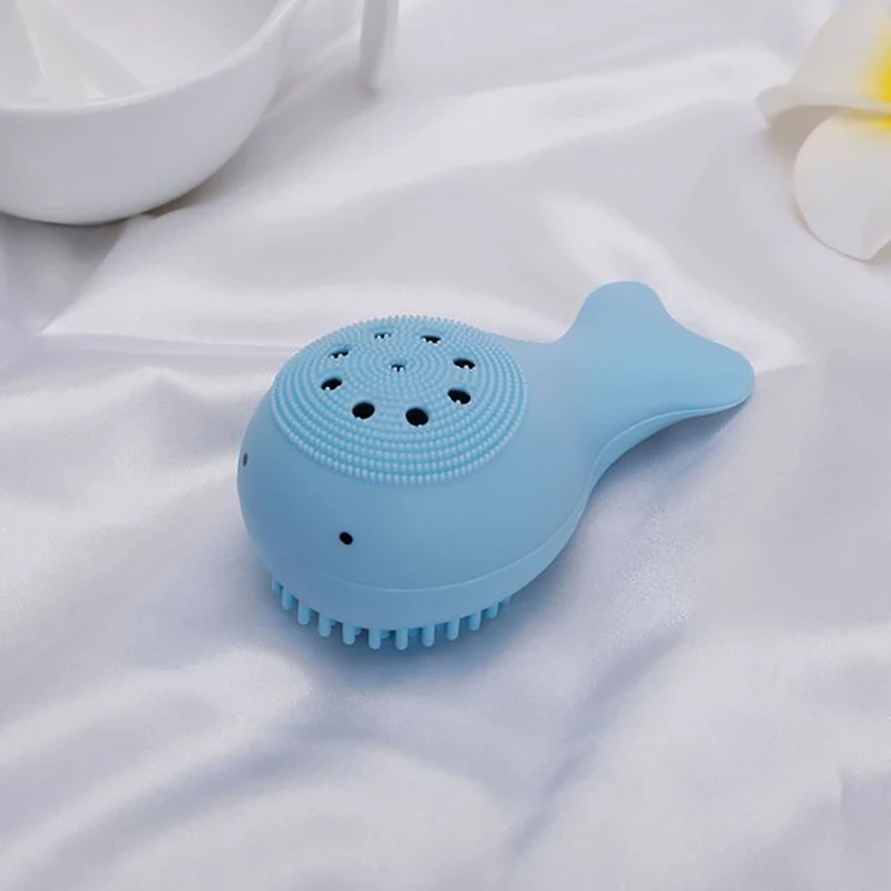 1 pçs silicone rosto escova de limpeza facial macio bonito escova de limpeza profunda rosto escova de lavagem cuidados com a pele maquiagem ferramenta dupla face