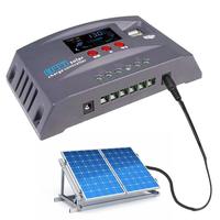 10/20/30/40A MPPT Solar Charge Controller Dual USB LCD Display 12V/24V Auto Solar Cell Panel Charger Regulator