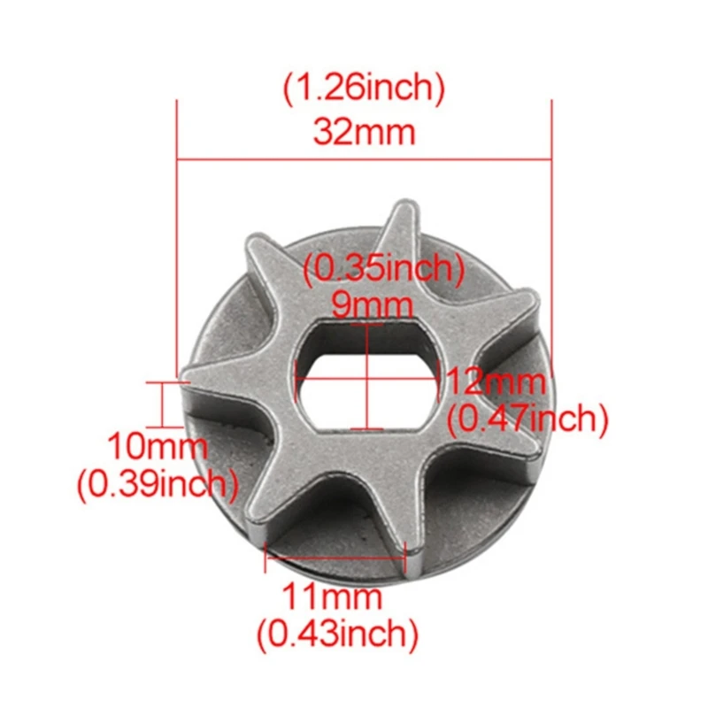 Gear Sprockets Drive Replace Sprocket Gear Asterisk 3/6/7 Teeth Electric Chainsaw Chain Angle Grinder Electric Saw Gear