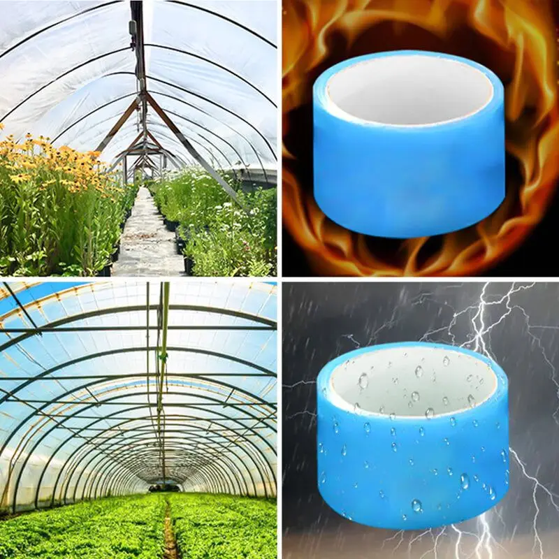 50M Transparent High Adhesive Greenhouse Film Repair Tape UV Resistant Strong Agriculture Garden Film Repair Adhesive Shed Tape