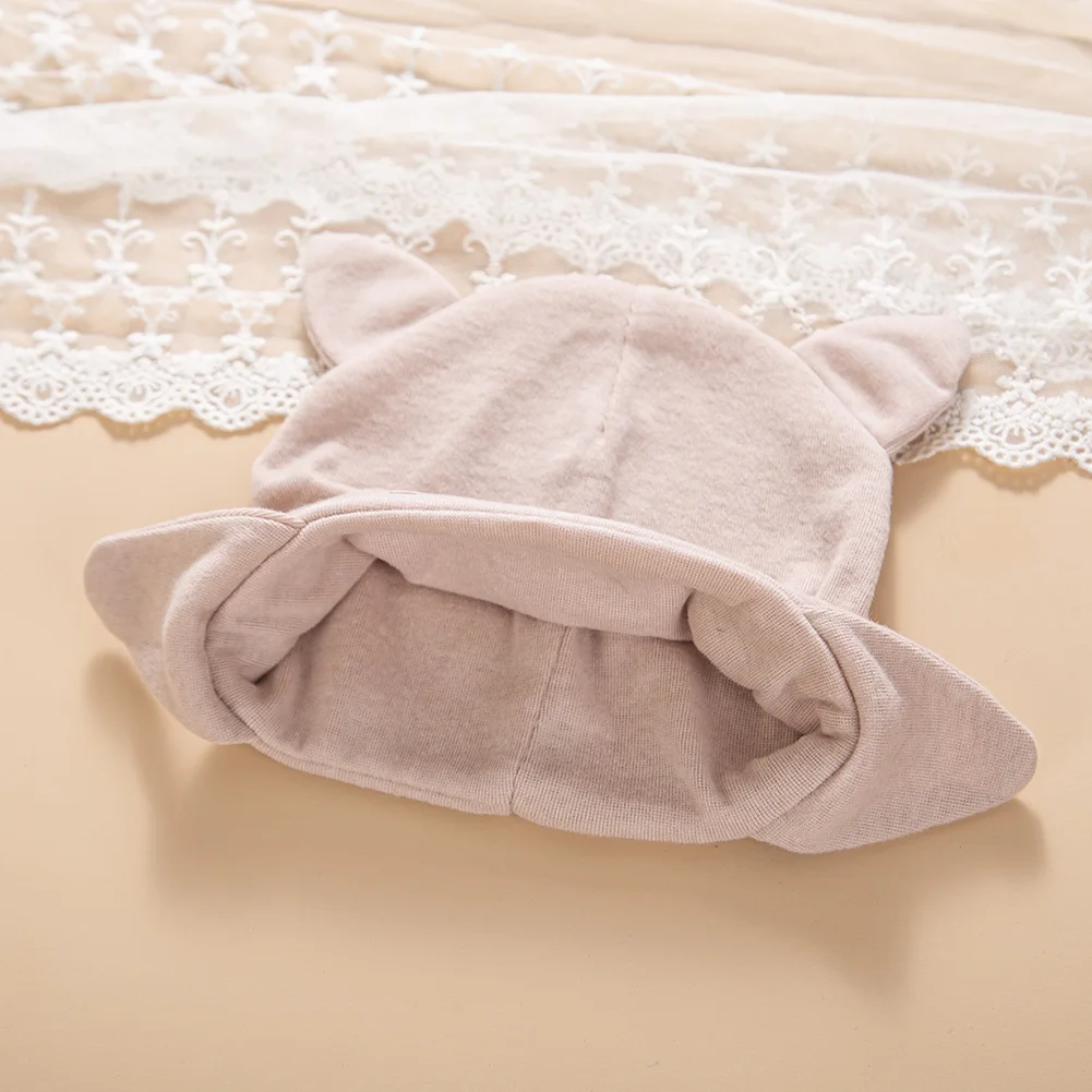 Cotton Baby Boys Girls Turban Hats for 0-2 Years Old Newborn Infant Super Soft Beanies Cute Cat Style Bonnets Kids Headwraps - view 5