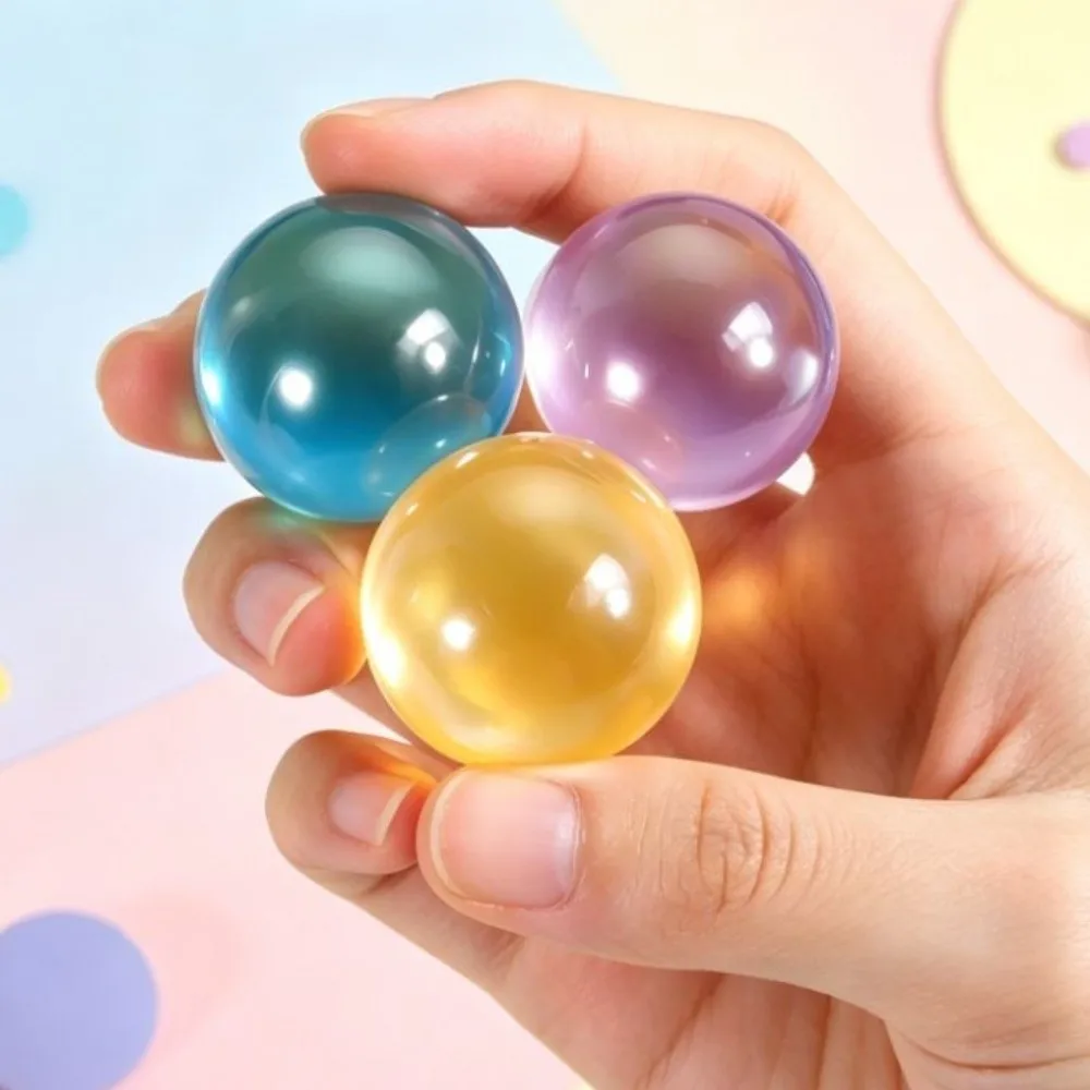 Sensory Fidget Ball Quick-rebound Squeeze Toy Round 3.5cm Fidget Squishy Toy Transparent Pinch TPR Fidget Toy Kids Adults