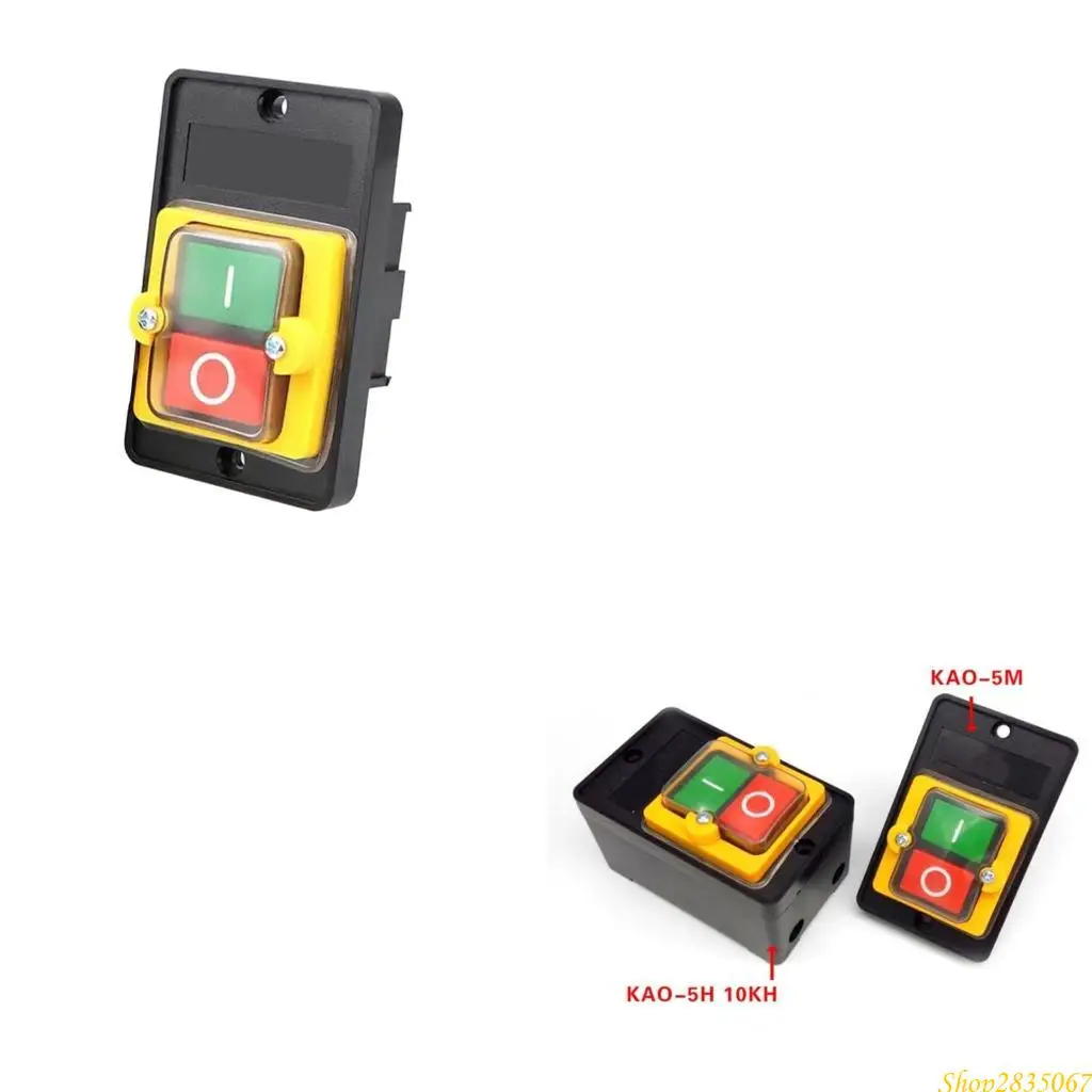 Machine Switches Push Button AC220V/380V 10A On/Off Push Button Switches Plastic 831F