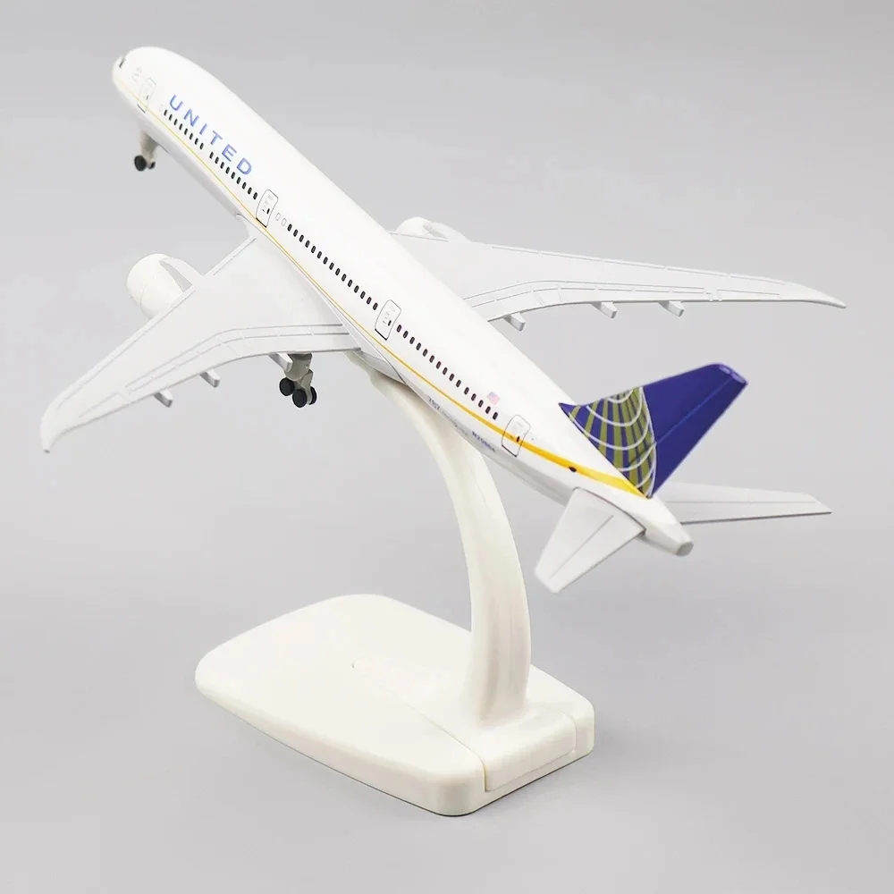 20cm Alloy Metal 787 B787 United Airlines Airplane Model Plane Diecast Aircraft w Landing Gears Plane Model Aircraft Collectible