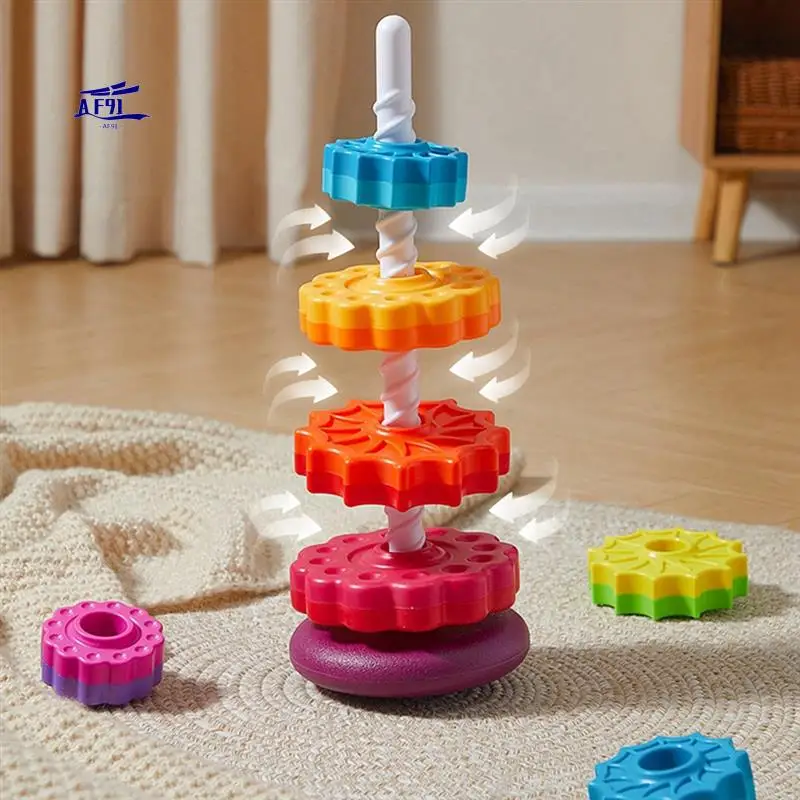 

AF91-Rainbow Circle Stacker Montessoritoy Is Suitable For Children Aged 1-3, And Is An Ideal Birthday Present.