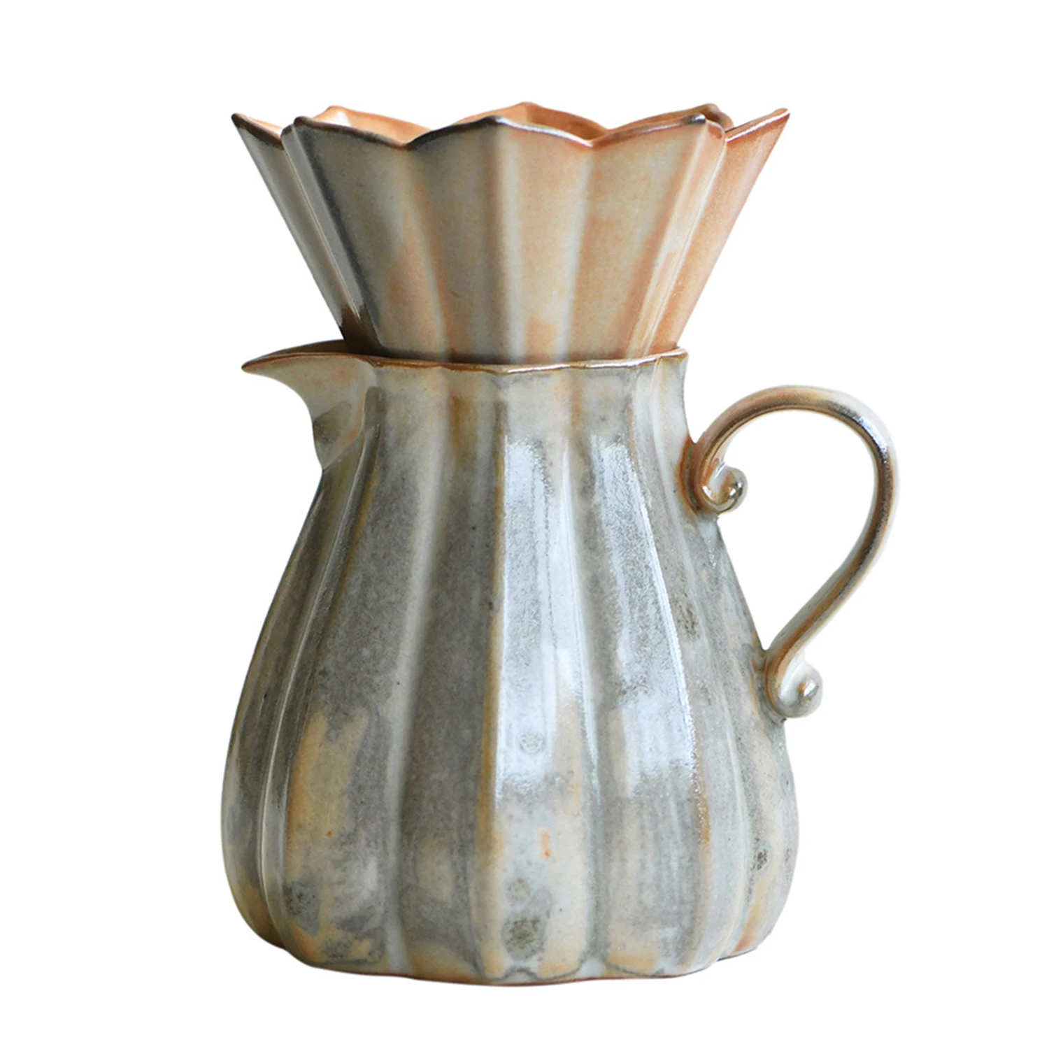 

Vintage Ceramic Drip Coffee Maker,13.5oz/400ml Single Cup Simply Good Coffee Brewer,Small Pour Over Coffee Maker Set