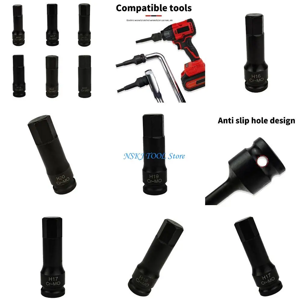 

L8RC Professional Grade Impacts Ready Bit Sockets 4mm 10mm Solid Construction
