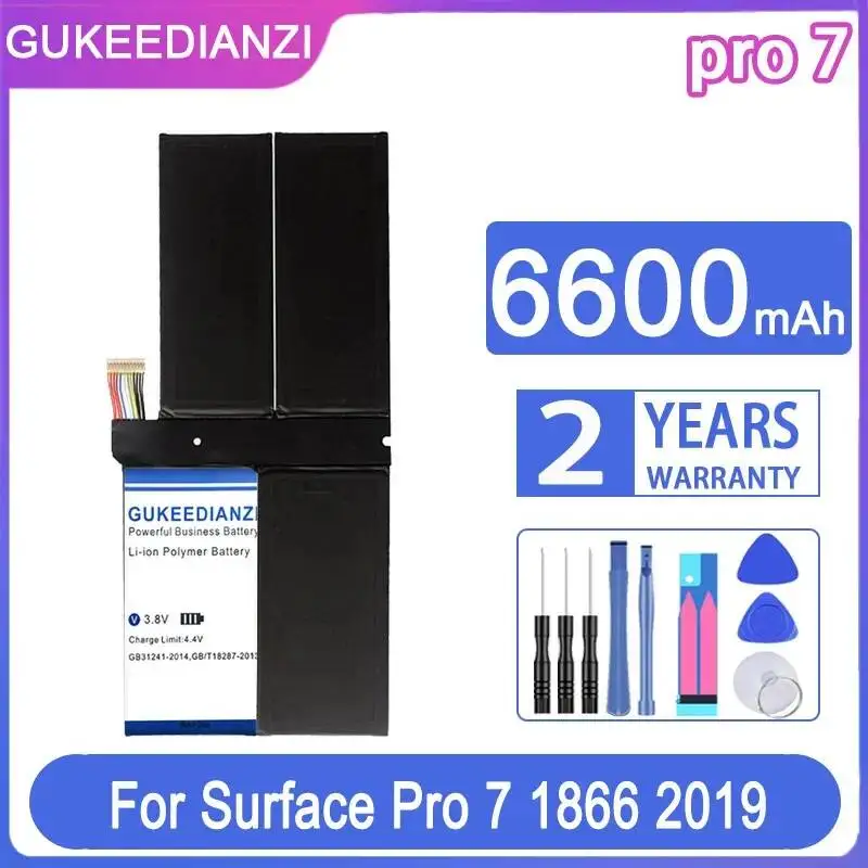 

Аккумулятор для планшета с быстрой зарядкой 6600 мАч для Microsoft Surface Pro 7 1866 2019 12.3" 7 G3HTA061H