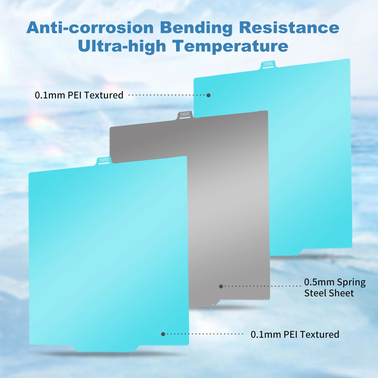 PEI Cold Plate For QIDI Q2 Spring Steel Sheet 280x280mm Double Siede Printing Heatbed for QIDI Q2 3D Printer accessories