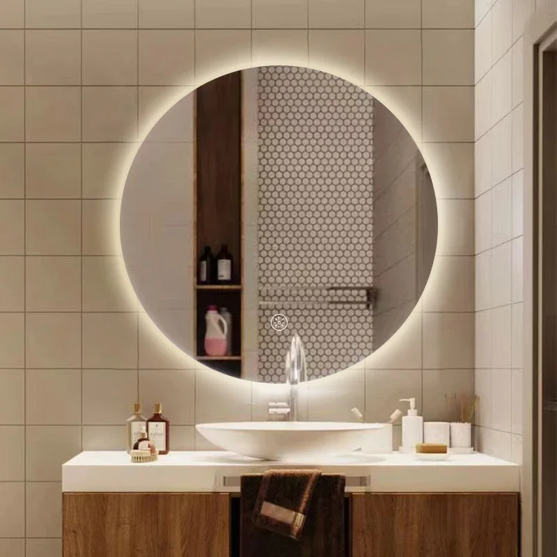 Led Makeup Decorative Mirror Smart Round Bathroom Decorative Mirror Bedroom Specchio Decorativo Living Room Decoration