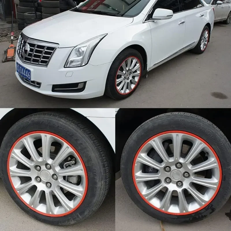 4 قطعة سبائك السيارات عجلة حامي حلقة المضادة للخدش HubCap التصحيح R15 R16 R17 R18 R19 R20 R21 R22 غطاء حافة كاملة الملحقات