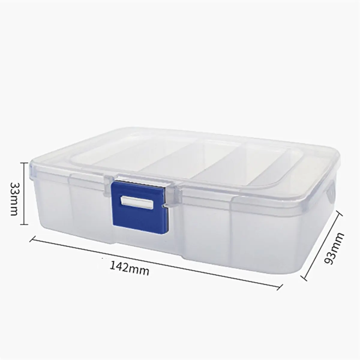 (WSFS) 5-Compartment Saw Blades Storage Box, Plastic Organizer for Workshop DIY