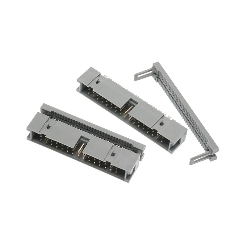 2.54MM Simple horn seat Gray ribbon FC socket Pressure type Earless DC3-10P 14P 16P 40P 50P 64P Terminal block connector