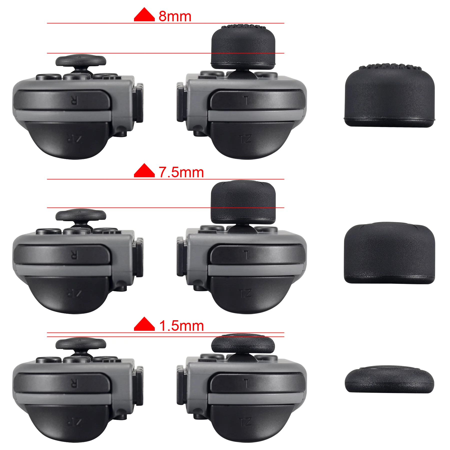 إكستريميريت 3 أزواج مكافحة زلة سيليكون الإبهام قبضة قبعات ل نينتندو سويتش JoyCon & OLED JoyCon ، ل نينتندو سويتش لايت