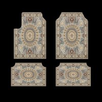 Bohemian Retro Car Universal Size Foot Mats Persian Decor Durable Dirt Resistant Carpet Non-slip Easy Clean Auto Mat Backseat