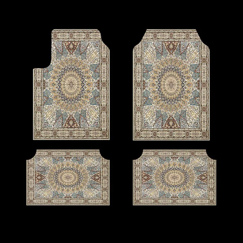 Bohemian Retro Car Universal Size Foot Mats Persian Decor Durable Dirt Resistant Carpet Non-slip Easy Clean Auto Mat Backseat