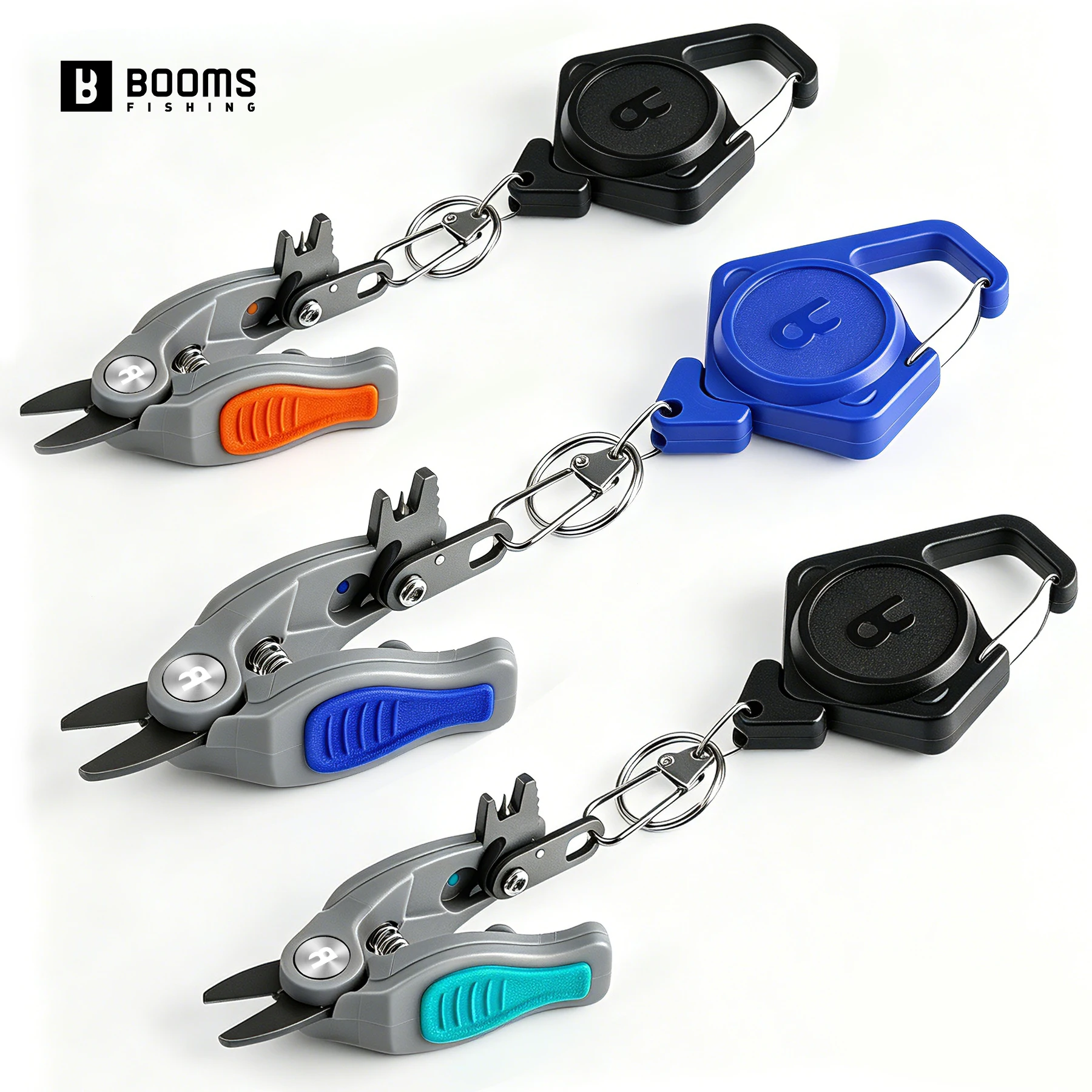 Cortador de Linha de Pesca Mini em Aço Inoxidável Booms, Tesoura Pequena para Linhas Trançadas, Monofilamento e Fluorocarbono, Ferramentas de Pesca