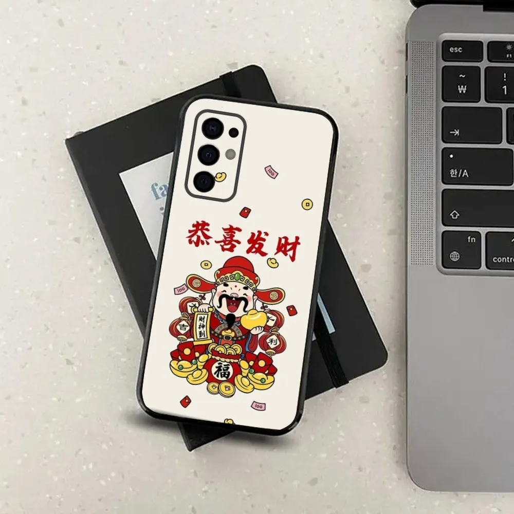 Wealth Art Chinese Style Phone Case For Samsung S24,S21,S22,S23,S30,Ultra,S20,Plus,Fe,Lite,Note,10,9,5G Black Soft Cover