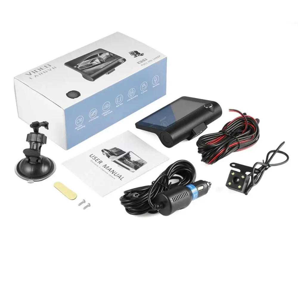 New 1080P 3-Lens Dash Cam 170° Wide Angle Full HD Car DVR Recorder G-Sensor Rear Camera for Car