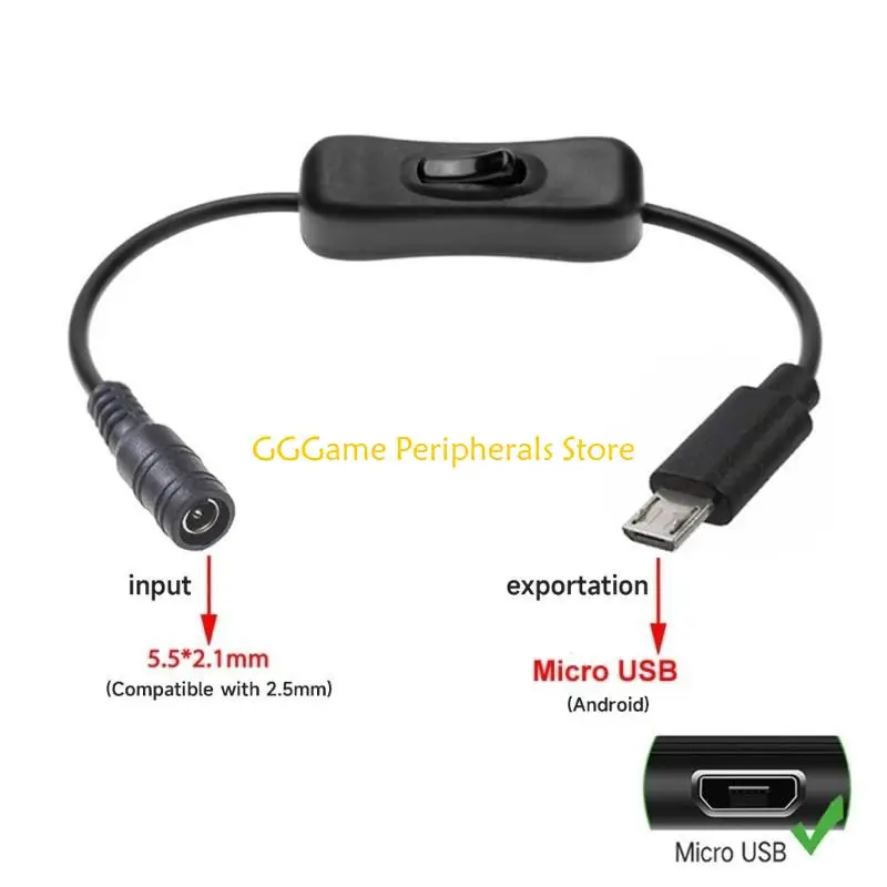 U55B 5.5x2.1mm Female Plug To Micro USB Male/Type C Male/Mini USB Male/USB Female Connector Adapter Converter
