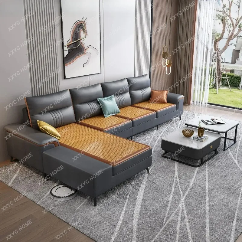 XX  Modern Simple Living Room Sofa Cat Scratch Skin Winter and Summer Dual Purpose Office Sofa Concubine Office Furniture
