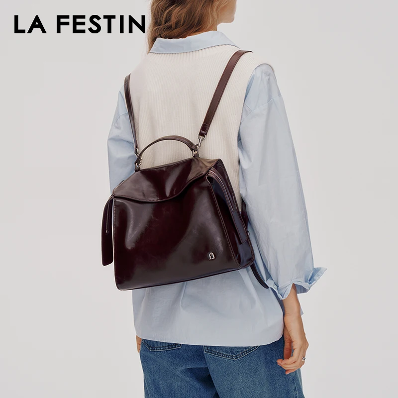 

LA FESTIN Women's bag New Backpack Shoulder Bags Tote Bag School Bag Large Capacity Leather Bag Ladies ﻿Luxury Brand Bag