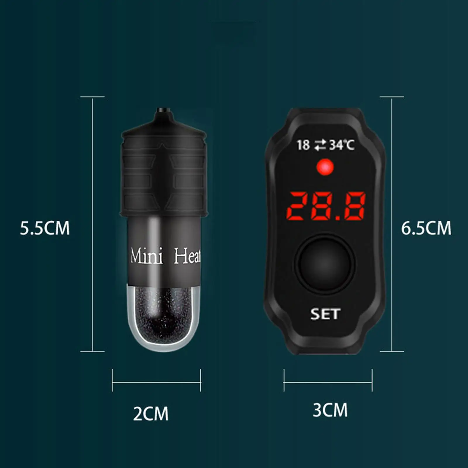 Submersible Aquarium Water Heater Digital Temperature Controller Auto Constant Heat for Turtle Marine and Reef Tanks