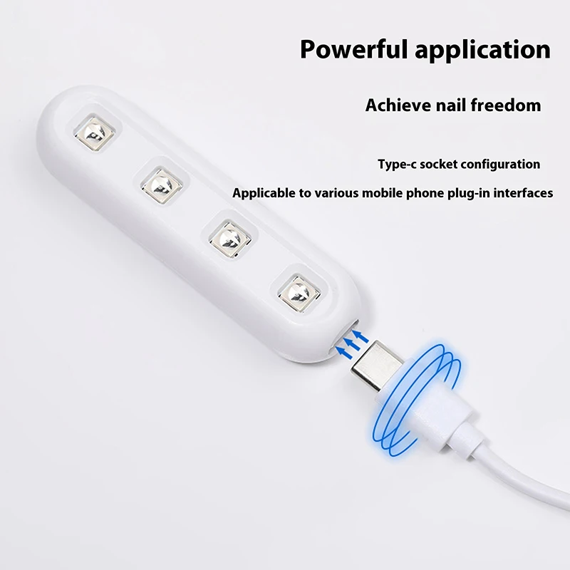 Handheld Mini Portable Two Speed Adjustment Quick Dry Machine Gel Polish Nail Dryer Lamp Manicure Tool