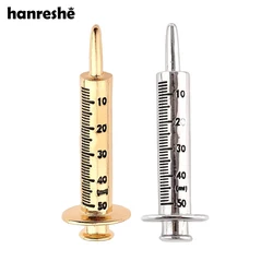 Hanreshe Medical Syringe Brooch Pin Exquisite Backpack Lapel Badge for Injection Doctor Nurse Medicine Student Gifts