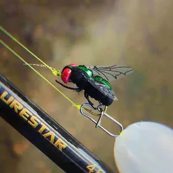 2pcs 12/14/16mm High Imitation Insect Fishing Bait with Hook Bee Fly Mosquito Wasp Fishing Lure Outdoor Fish Accessories