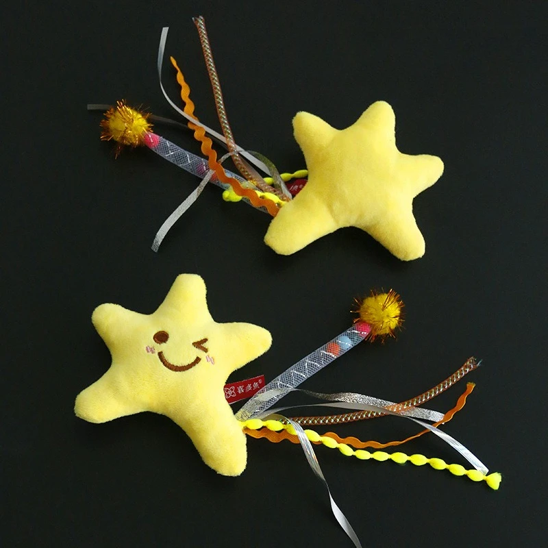 Cat Chew Plush Toy Simulation Plush Star Catnip Dental Cleaning Kitten Toy Chew-resistant Interactive Cat Toy