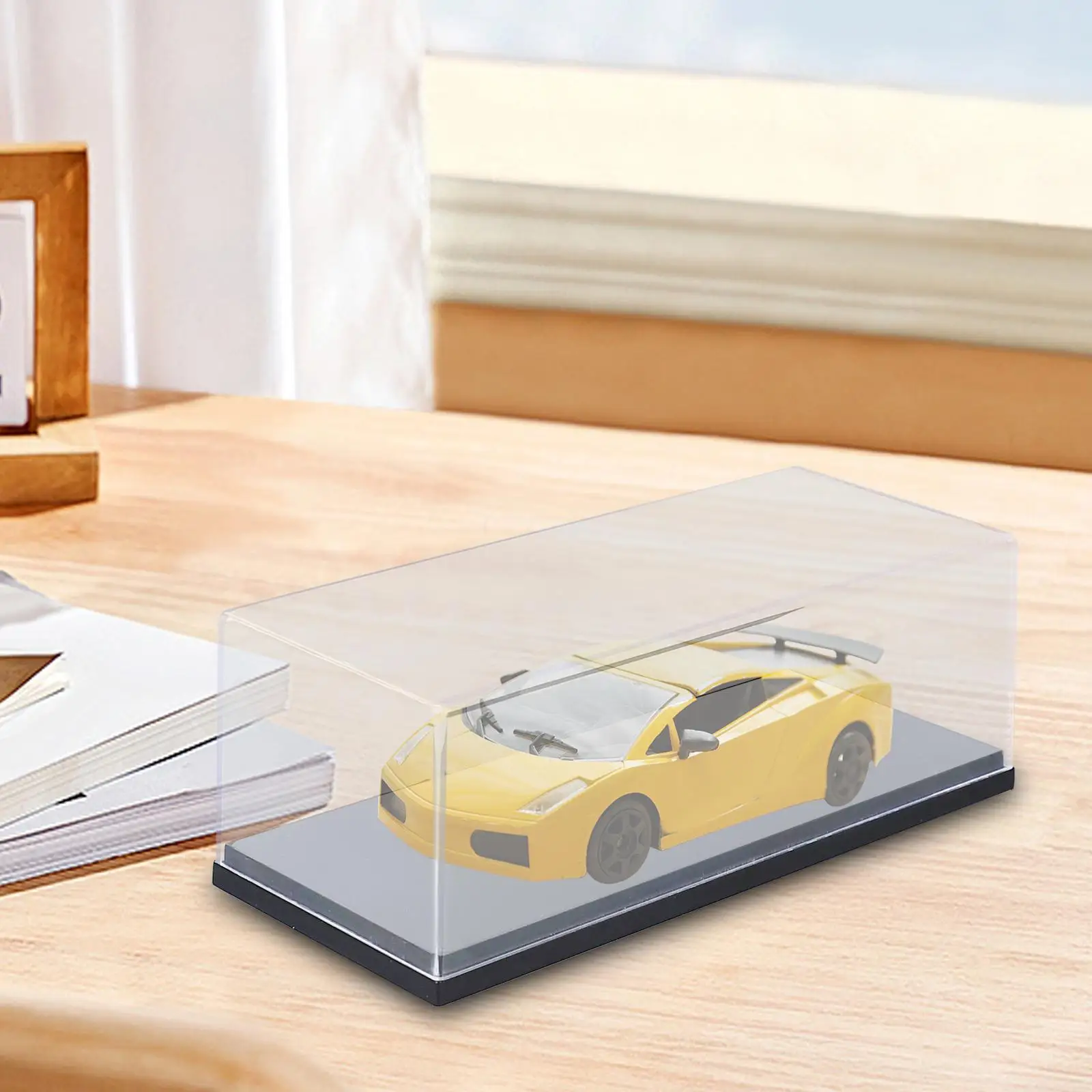 

Акриловая прозрачная витрина в масштабе 1:43, коробка для столешницы, пылезащитная, декоративная штабелируемая защитная витрина для хранения модели автомобиля