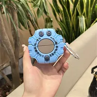 Headphone Case For Samsung Galaxy Buds 3/Buds 3 Pro , Popular Digimon Monster Digivice Design Silicone Ear Buds Cover With Hook