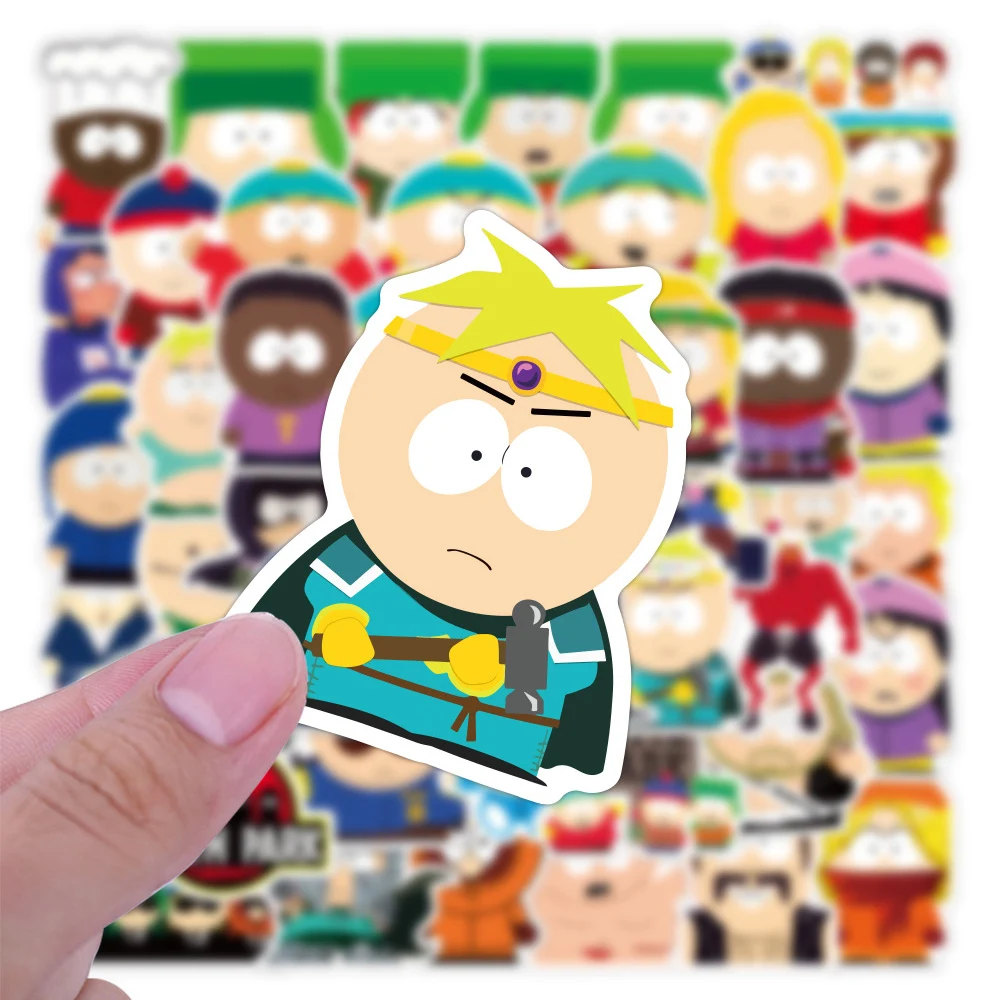 10/30/50/100pcs Funny Anime SouthPark Stickers Cool Cartoon Decals Toys DIY Scrapbook Luggage Phone Fridge Cute Sticker for Kids