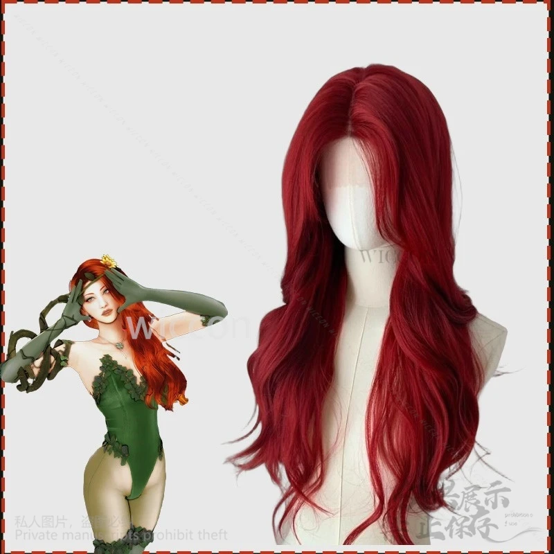 Poisonn Anime Cosplay Ivyy!edggy^/Pamela Lillian Isley Sexy Green Jumpsuit Bodysuit Bikini Jirai Kei Girls Woman Wiglifelikee@