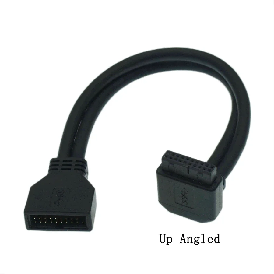 20pin 90 Degree Up Down Left Right Angle Elbow USB3.0 20Pin Female To USB 3.0 20 Pin Male Extension Motherboard Mainboard Cable