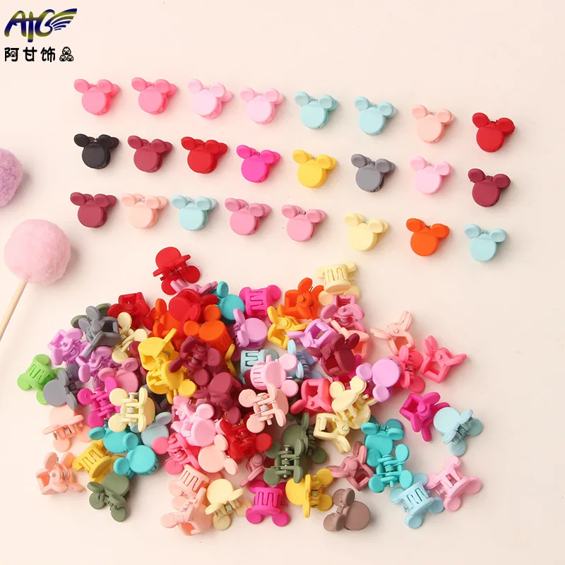 20Pcs Mixed Colours Mini Children Hair Clips Hair Styling Accessories Tool Plastic Mini Cute Claw  Hair Clips