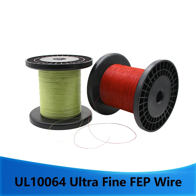 Ultra Fine UL10064 FEP Wire (No scroll) Fine 40/36/34/32/30/28/26 AWG PTFE Plastic High Conductivity Solder Copper Line 10~100m