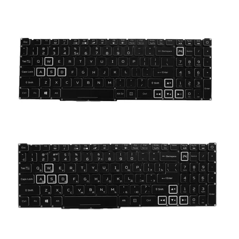 Laptop Backlit AN515-54 Keyboard For ACER Nitro 5 AN515-57 AN517-52 AN517-55 ACM18K363U4 SV05P_A72BWL English US Russian RU New