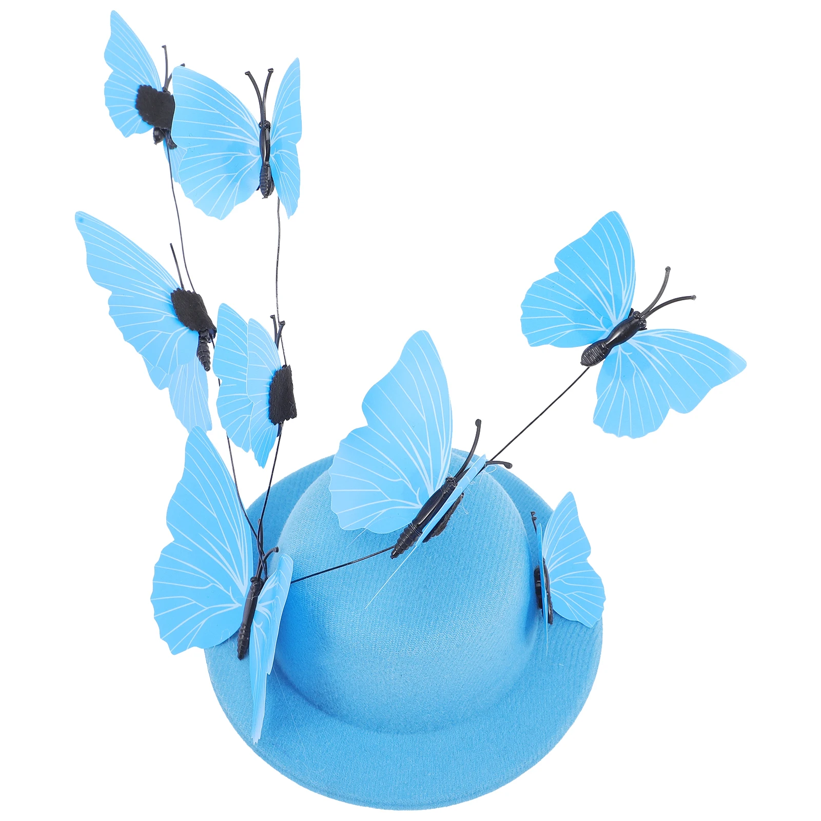 

Butterfly Hair Fascinator Hat Vintage Elegant Ladies Tea Party Butterflies Hair Clip Accessories One Size Fits All