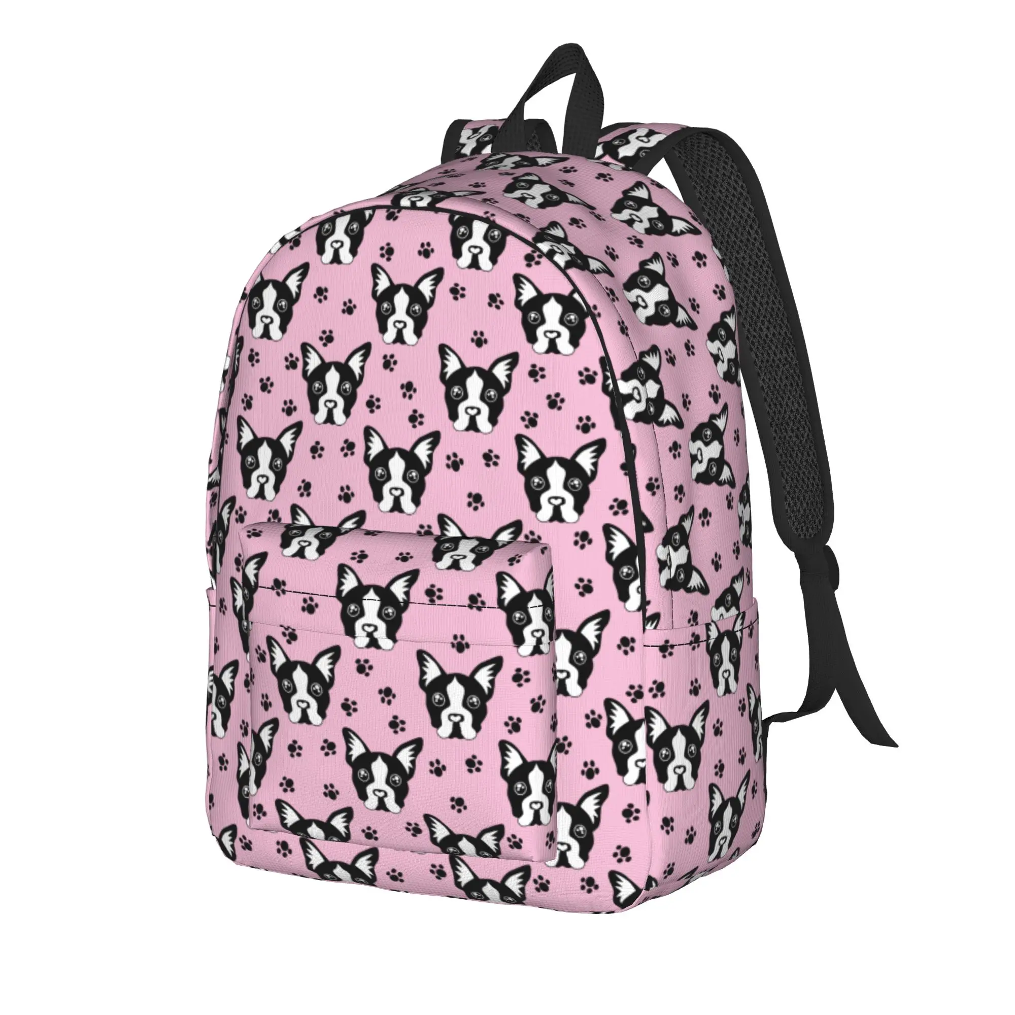 Bulldog Dog Backpack for Men Women Teenage Student Hiking Travel Daypack Animal College Shoulder Bag Lightweight