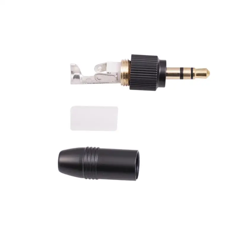 3.5mm Earphone Microphone Welding Plug With M6 Thread Locking Headphone Connector Audio Plug Speaker Accessories